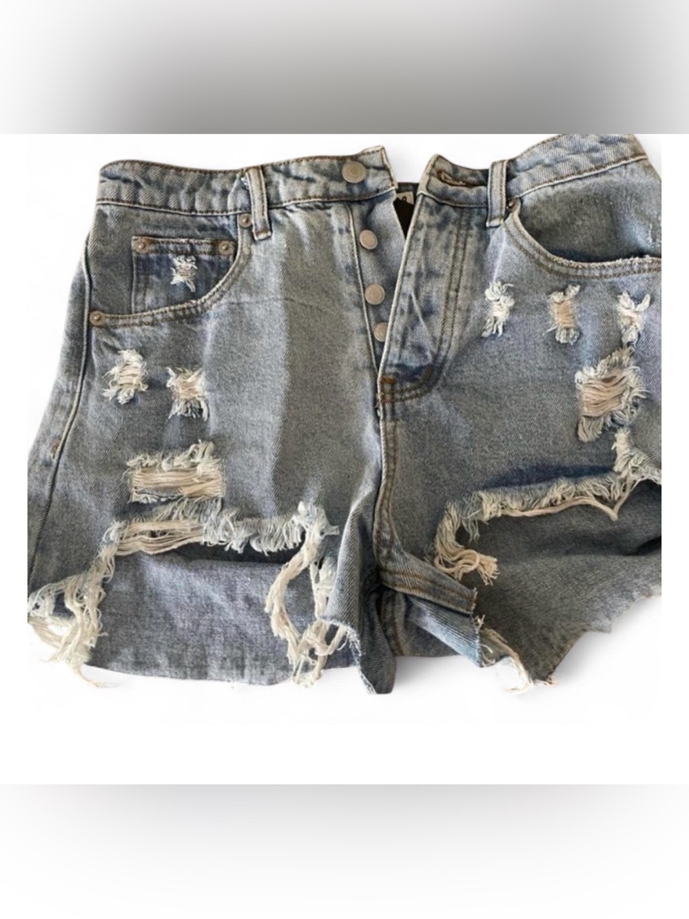 New Distressed Jean Shorts